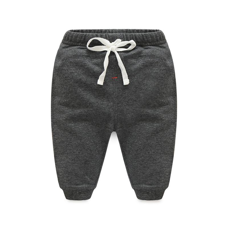 Spring baby boy pants Cotton sport Baby Boys clothing for newborn - 18M infant baby Elastic Waist panties kids clothes: Black / 6M