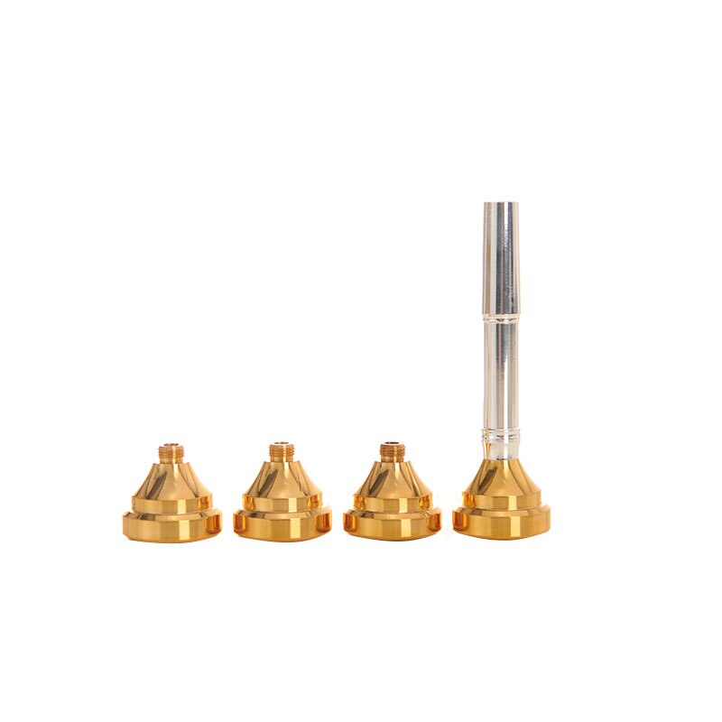 1 Set 2C 3C 2B 3B Mondstuk Voor Trompet Messing Verguld Een Multifunctionele T Adapter Professionele Lakspuitmond~p180307360