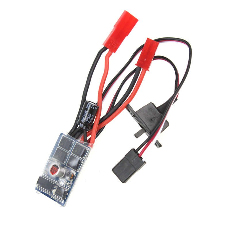 Rc bil 10a børstet esc toveis motorhastighetskontroll uten brems til 1/16 1/18 1/24 bilbåttank  f05427.