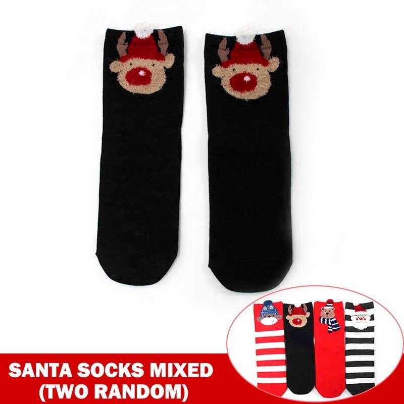 Christmas socks elk animal ears autumn and winter cotton sweet socks For year: G353350