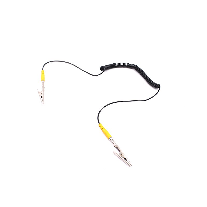 1.8M Extended Anti Static Wire With Double Clip PVC Electrostatic ESD Discharge Cable Reusable Connect to Ground Wire and Sets