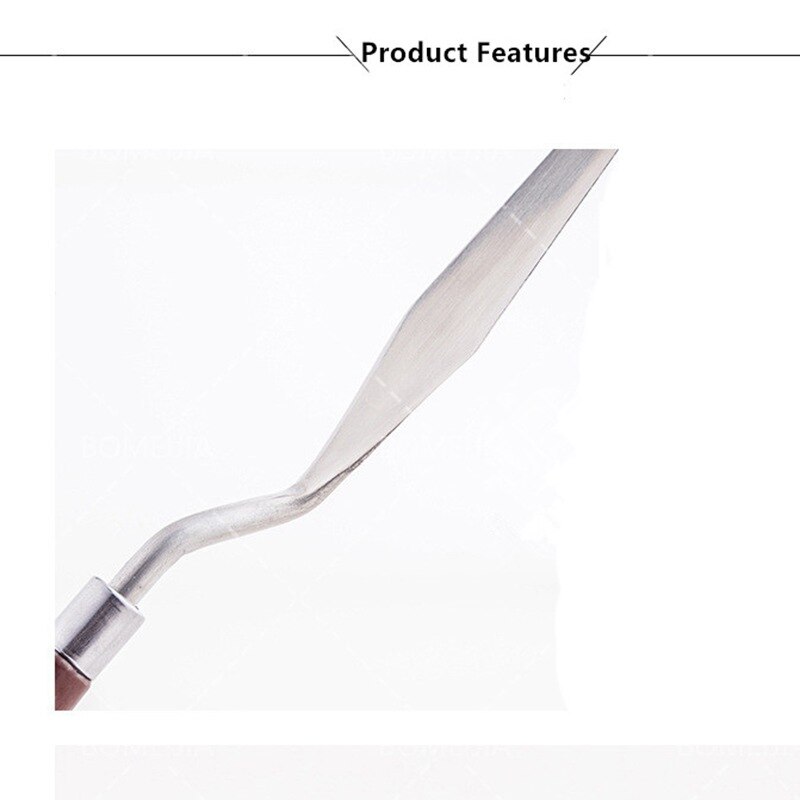 Kunstner rustfri stål paletknive spatler maling metal pallekniv 5 stk zxx 9078