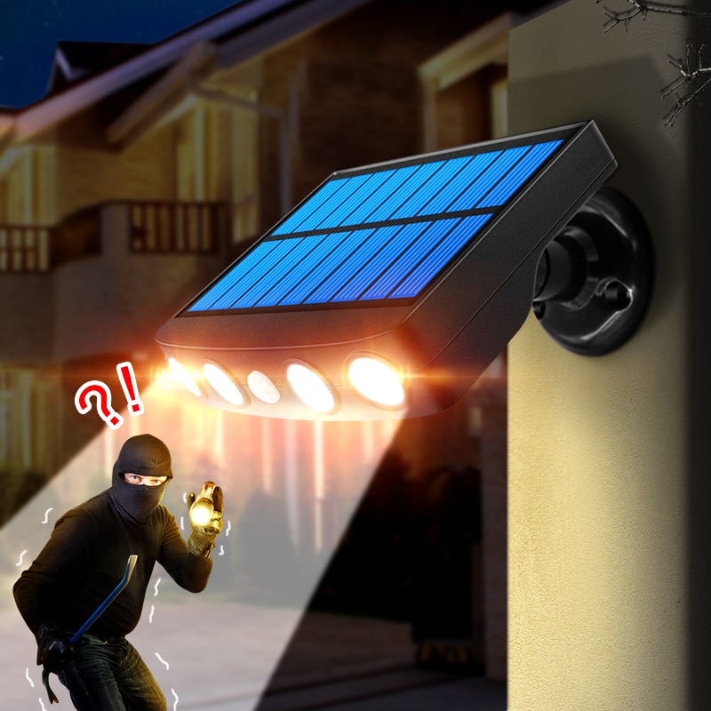 Solar Motion Sensor Light Outdoor Landscape Solar Wall Lamp Camera Shape Wireless Security Lighting Decoration for Garden Home