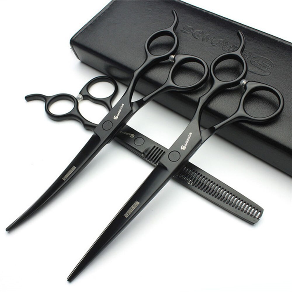 7 inch Cat and dog styling tools pet scissors up Curved scissors Animal scissors Cats Hair Cutting