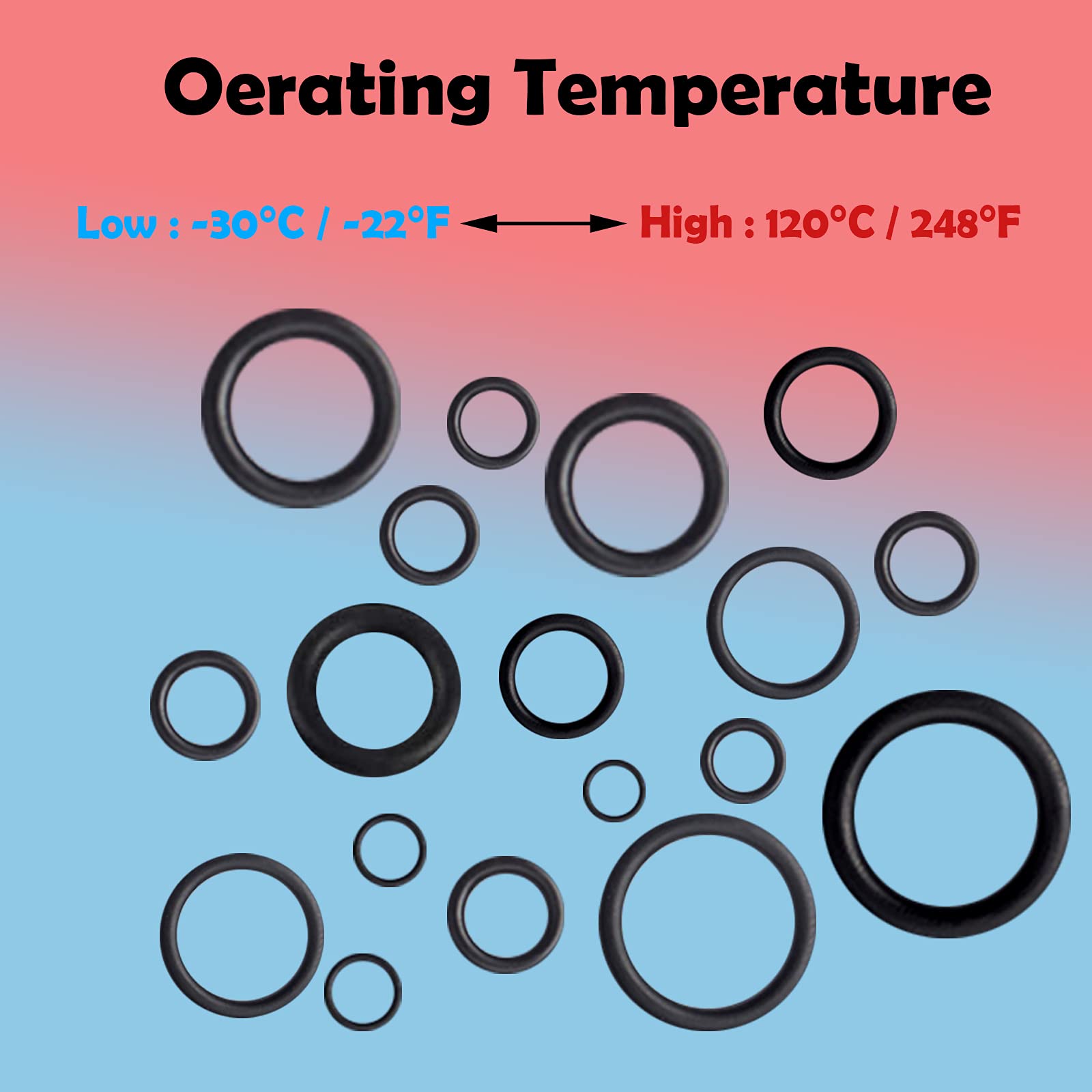 Doos 200 Stuks Siliconen Rubber O-Ring Reparatie Kit Kraan Afdichting Klep Waterdichte Machine Oliebestendige Pakking Combinatie Kit
