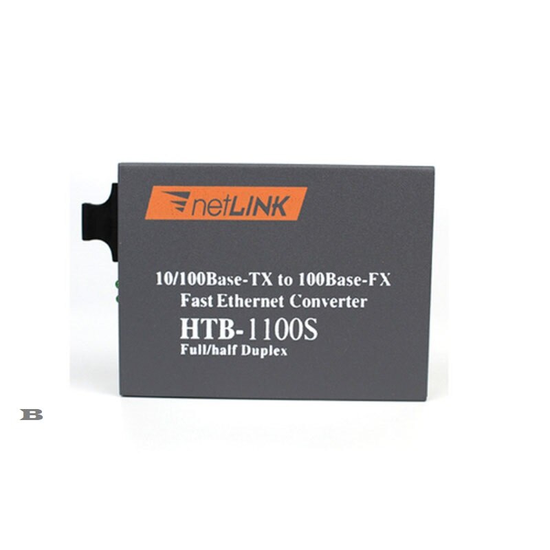 NetLINK HTB-1100S A/B Optical Media Converter 25KM SC Port RJ45 Adaptive 10/100Mbps Single-Mode Single Fiber WDM: B side