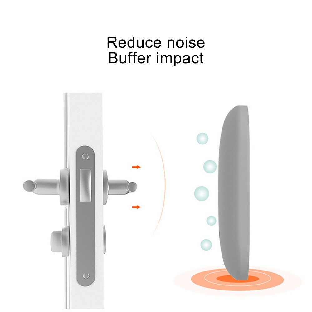 Silicone Door Handle Bumpers Self Adhesive Deurstopper Protection Porte Pad Shock Mute Blessing Square Wall Protector Pad