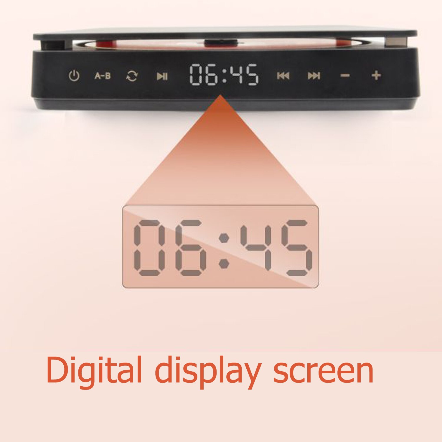 Portable CD Player Double Headphone Jack Version, INS CD Walkman Rechargeable Shockproof LCD Display Anti Skipping Music Players