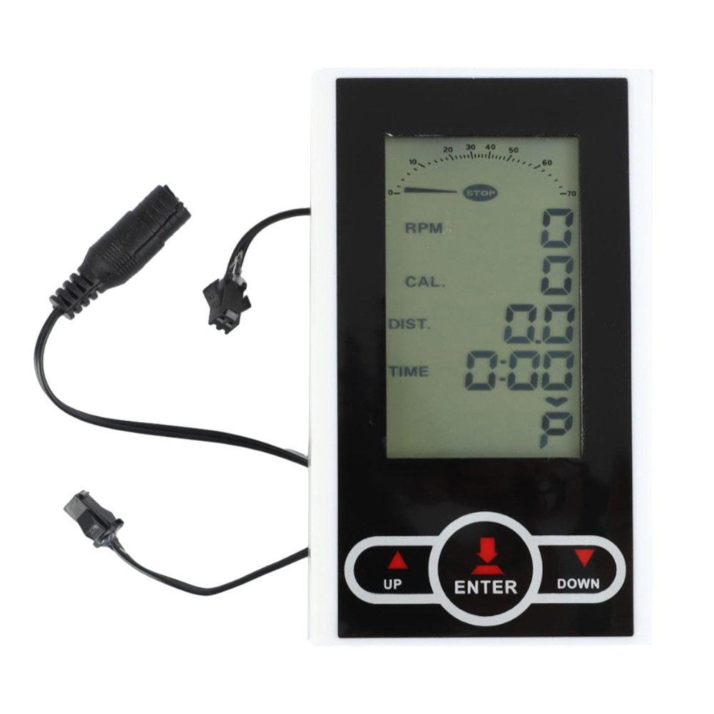 Kilometertal speedometer display motionscykel pulsmåler kilometertal pakkeindhold scan hastighed elliptisk træner