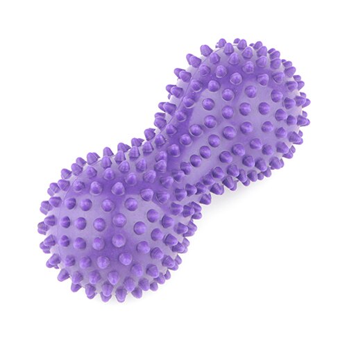 Maapähkinä hierontapallo spiky trigger point helpotus lihaskipu stressi kunto maapähkinä fascia pallo roller terveydenhuolto rentoutua lihas: Violetti