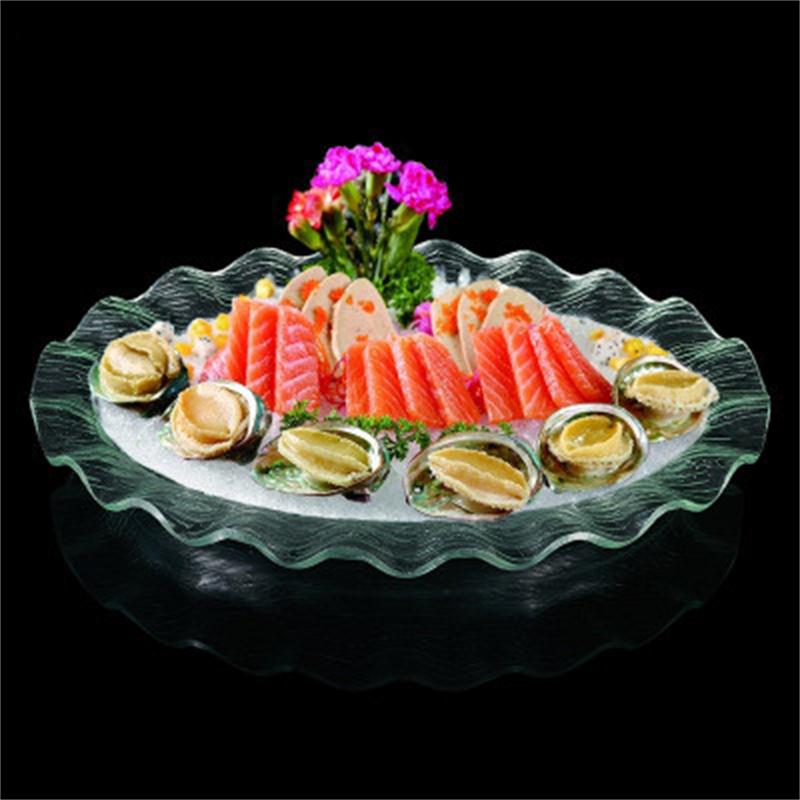 Acryl sashimi eis tablett Japanische und Koreanische küche Sushi obst platte meeresfrüchte sashimi platte trockenen eis tablett lachs eis tablett
