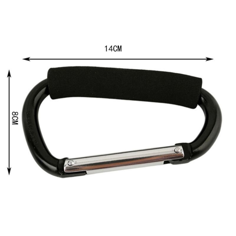 Mosquetón de aluminio para Gancho del Cochecito de bebé, Gancho de soporte para bolsa de carrito de bebé, Gancho de soporte, accesorios para asiento de coche