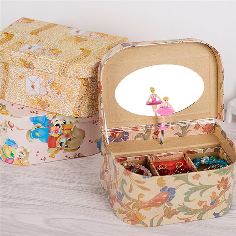 Classic Rotating Dancer Ballerina Girls Music Box Clockwork Jewelry Box Combination Storage Container Festival Organizer