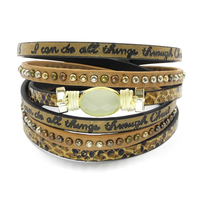 WELLMORE braccialetto di cuoio dovuto avvolgere bracciali magnete fibbia avvolgimento del braccialetto Della Boemia bracciali e braccialetti per le donne B16060