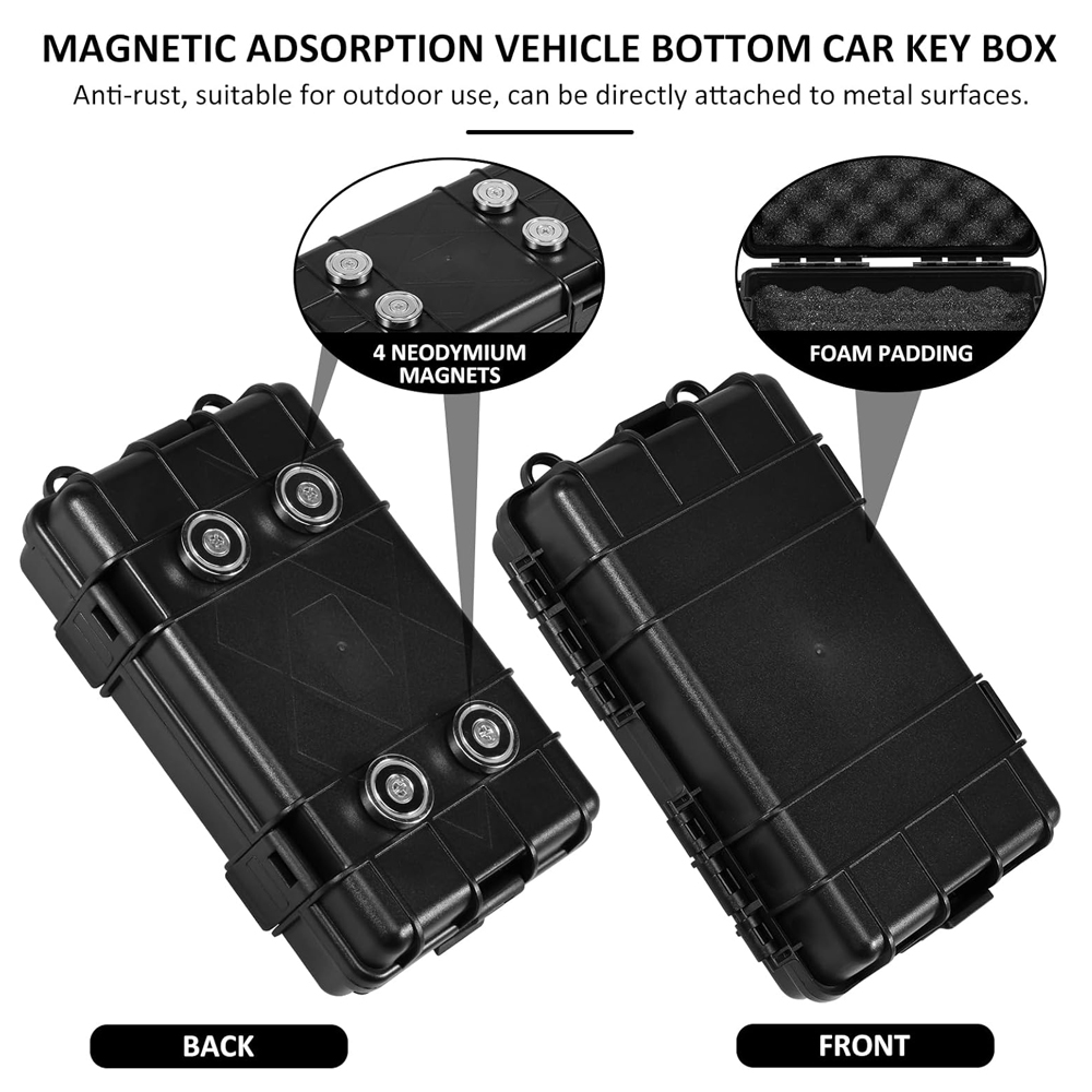 Waterdichte Onderwagen Sleutelhanger Magnetische Sleutelhouder Onder Auto Waterdichte Sleutelhouder Outdoor Magnetische Sleutelkast Stevige Draagbare Sleutelhanger