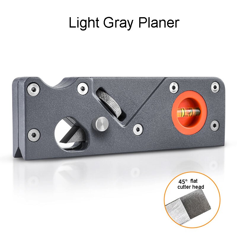Chamfer Plane Woodworking Hand Planer 45 Degree Bevel Cutter Head Edge Corner Flattening Tool Manual Planer Carpenter Hand Tools: Flat knife gray