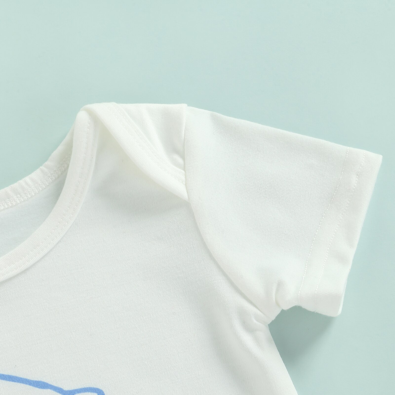 Tuta da bambina per neonato, pagliaccetto con stampa a dinosauro a maniche corte girocollo per bambini piccoli