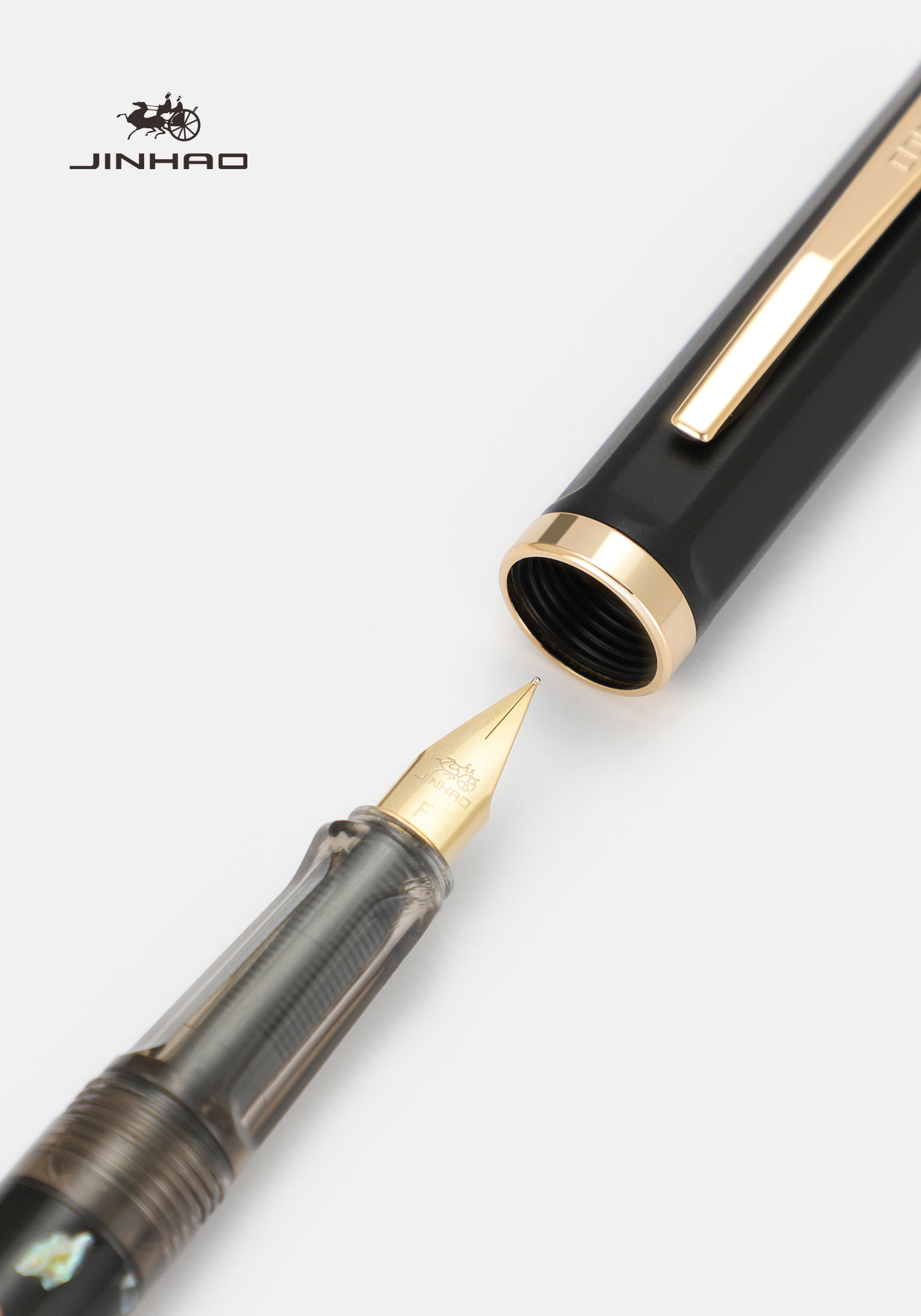 JINHAO 58 Wood / Scrimshaw Fountain Pen Student F EF Nib Ink Pen Calligraphy Pen Stationery School Office Supplies
