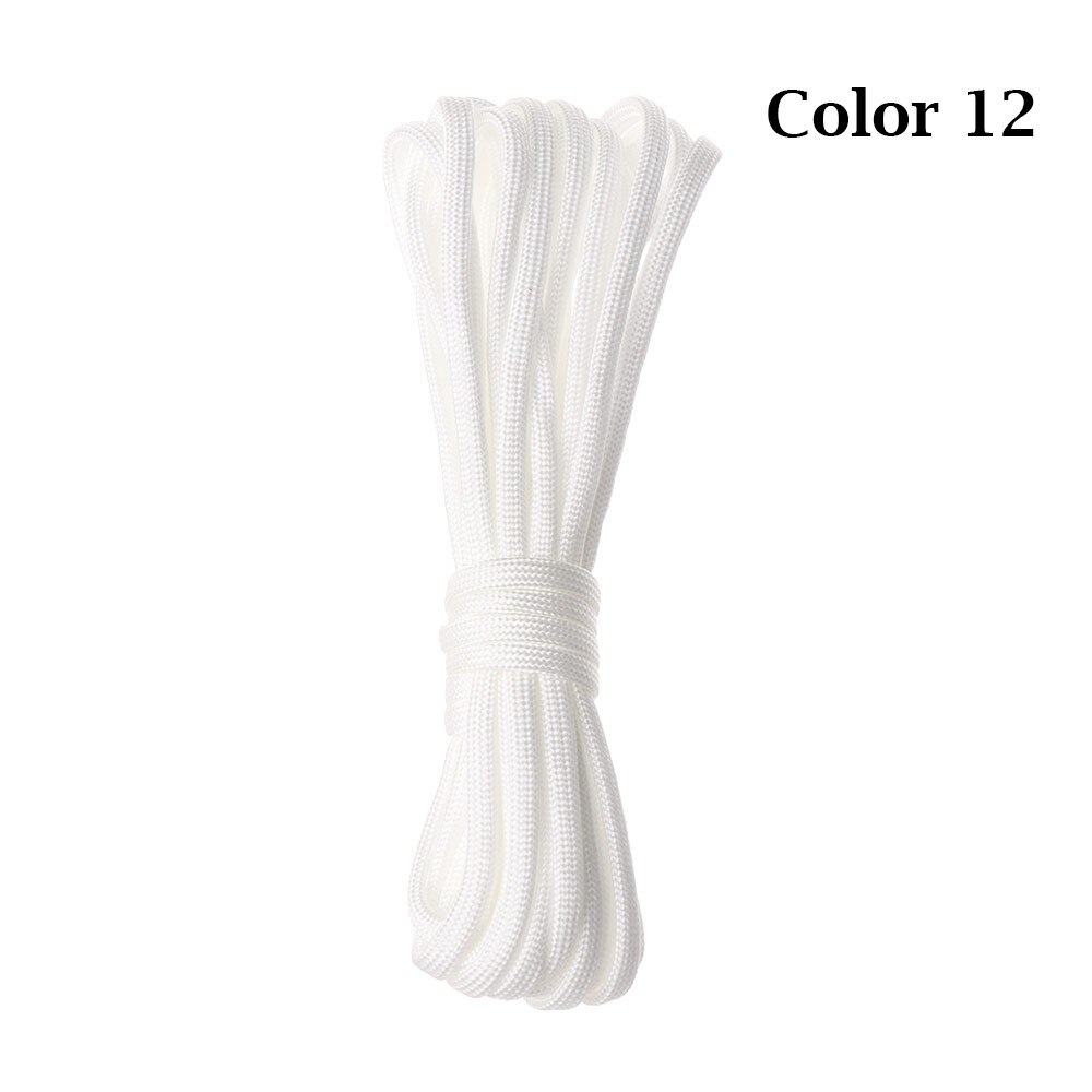 1 pc 5 meter fallskärmssnöre tältrep 7-- trådigt nylon överlevnadssats vandring camping paracord lina utomhusverktyg: Färg 12