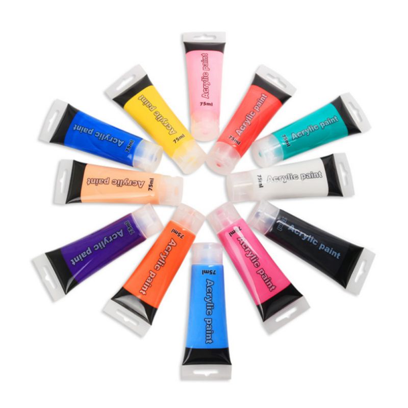 Acrylic Paint 12 Colors Refills Art Painting Single Wall Paint Graffiti Hand-painted Oil Paint