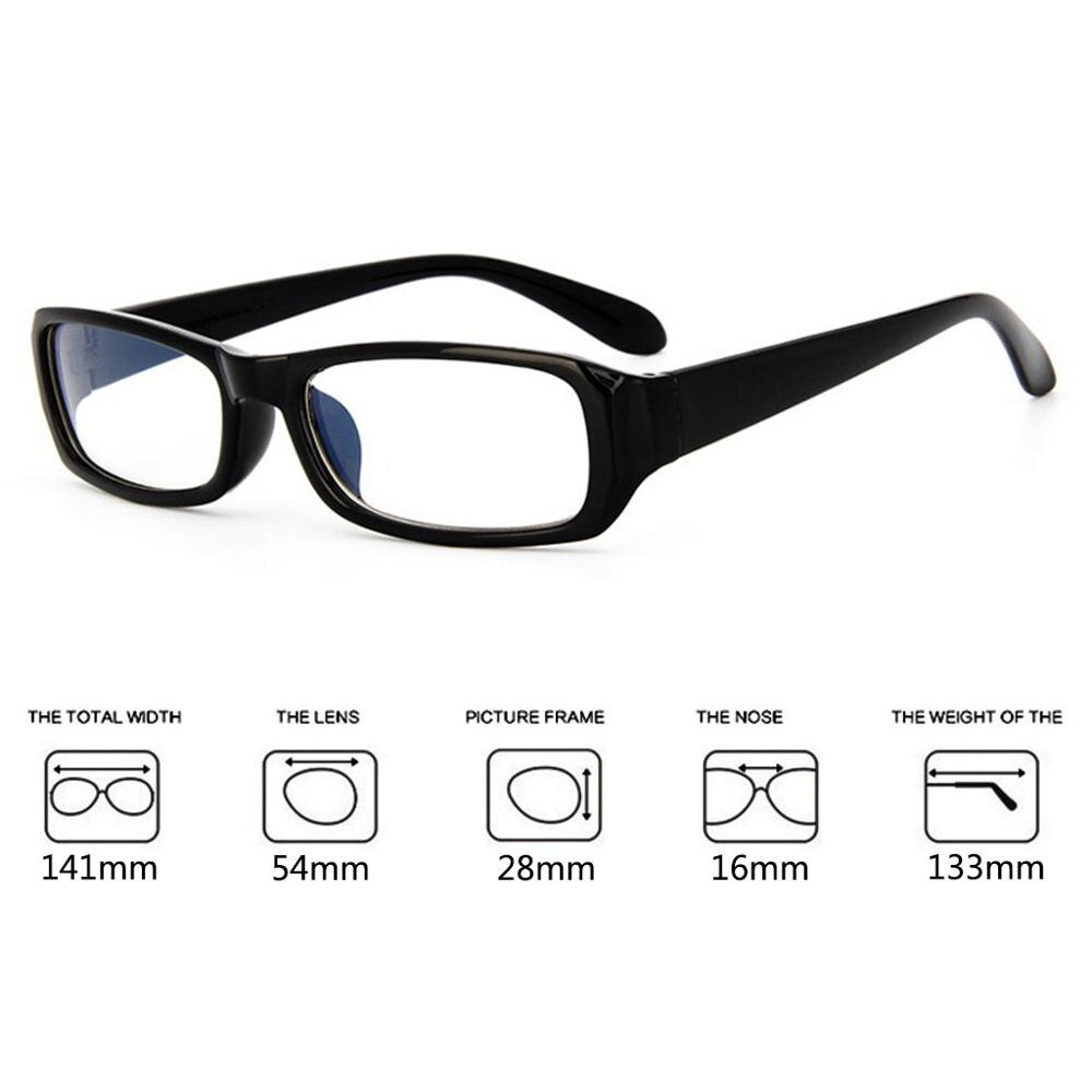 Blue Light Blocking Computer Goggles Students Classic Square Frame Glasses Anti-fatigue Unisex Clear Lens Durable