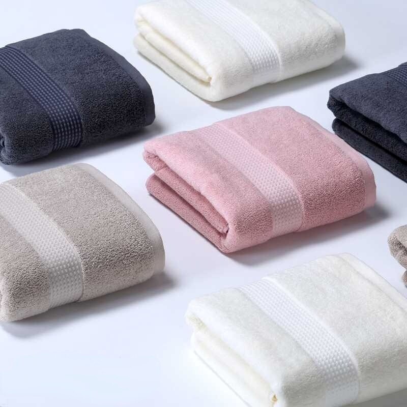 Long-staple Cotton Bath Towel Thicken Household Hotel Beauty Center Bathroom Towels No Fluorescence Suitable for Adults