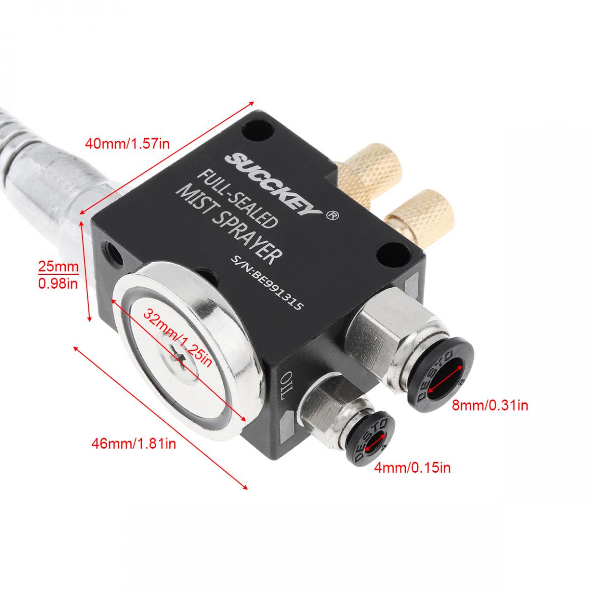 Mist Koelvloeistof Spray Systeem Adsorbeerbare Magnetische Base Rvs Flexibele Pijp Voor Metalen Snijden Graveren Cooling Machine