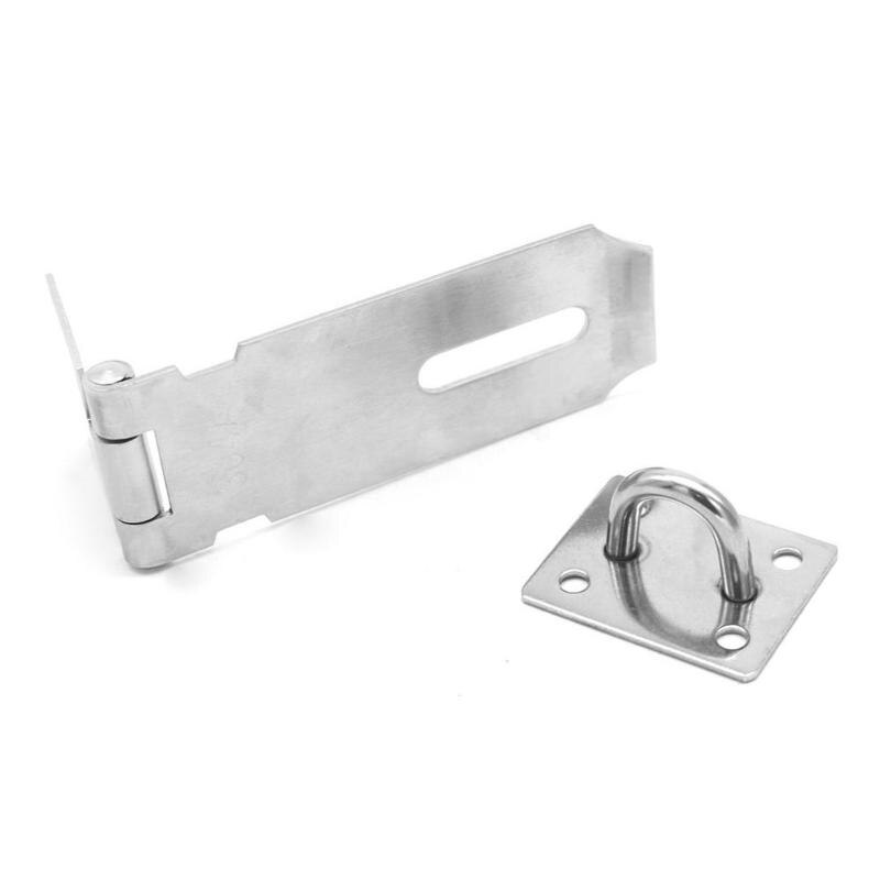 Anti-vol moraillon agrafe hangar loquet acier inoxydable serrure de porte cadenas fermoir facile installer ménage Anti-effraction matériel