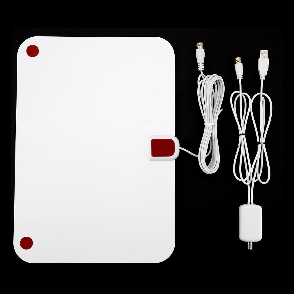 80miles Reception Range Freeview Indoor Aerial HD Digital Television Rectangle Antenna with HDTV027 Amplifier Booster