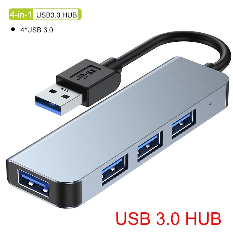 Usb c hub type c splitter til hdmi 4k thunderbolt 3 dokkingstasjon bærbar adapter med pd sd tf  rj45 for macbook air  m1 thinkpad: 4 i 1 usb 3.0 hub