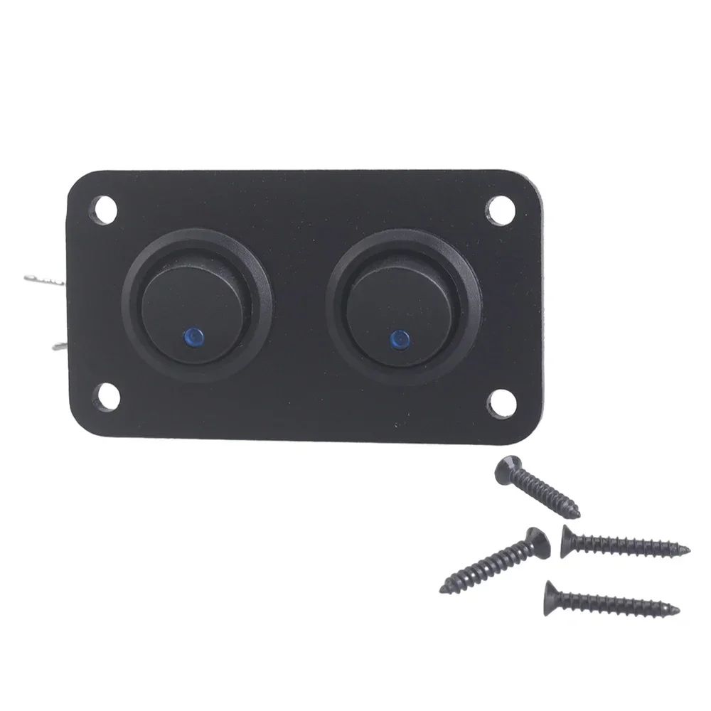 12V 1-5 Gang Universal Toggle Switch Panel USB Car Boat Marine RV Truck Blue LED Styling Accessories Marine Rocker Switch: WHITE