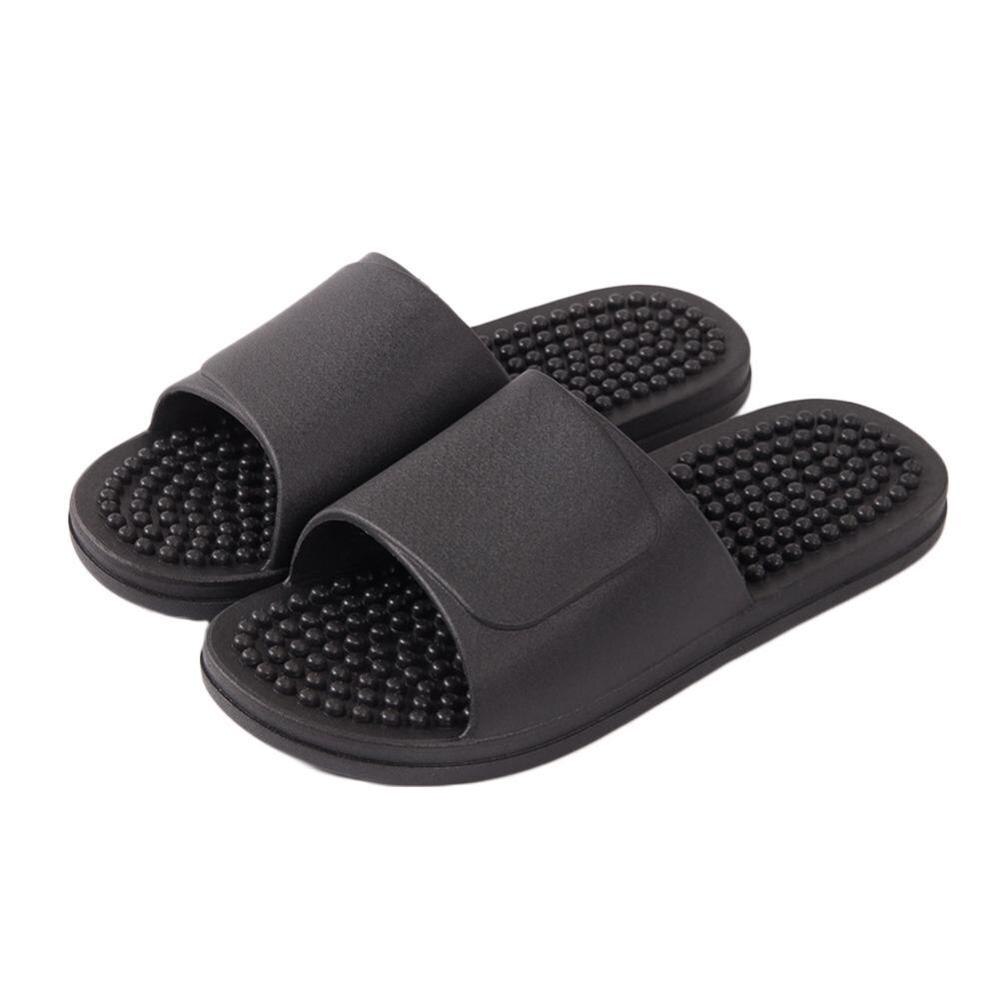 unisexe pantoufles chaussures de Massage intérieur maison doux antidérapant maison pantoufles tenue de femme résistant Massage confortable pantoufles: black	40