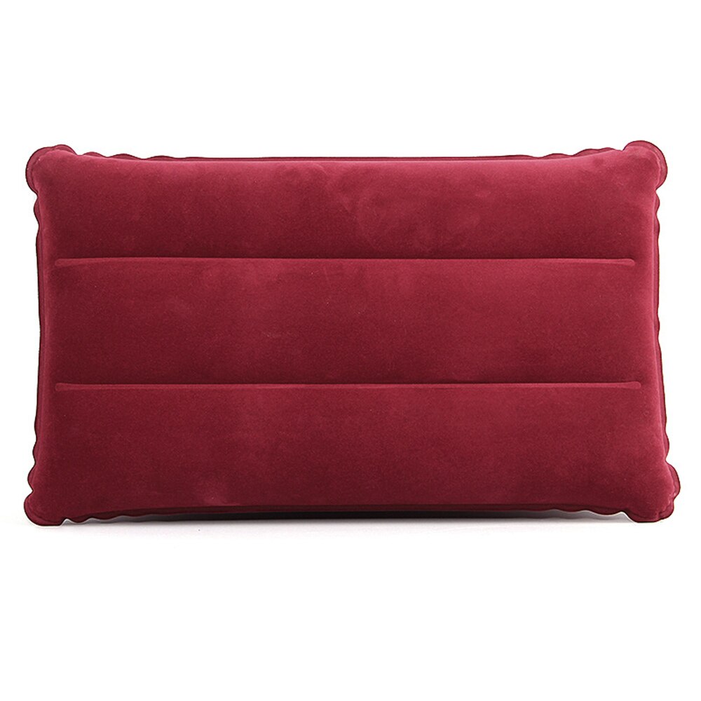 Bequem Ultraleicht Aufblasbare PVC Nylon Luft Kissen Schlaf Kissen Reise Schlafzimmer Wandern Strand Auto Flugzeug Kopf Rest Unterstützung: Jujube rot