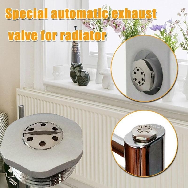1pcs 1/2'' Fully Automatic Air Vent Valve Copper Heating Radiator Mayitr Heat Dissipating Accessories