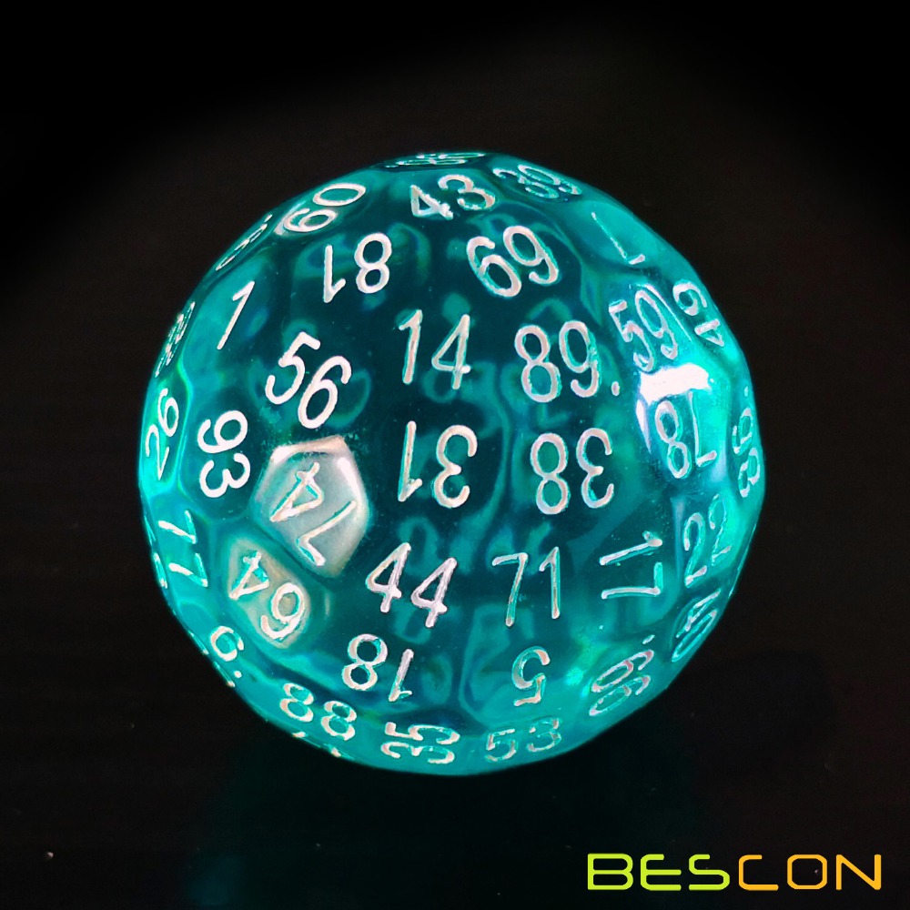 Bescon Translucent Polyhedral Dice 100 Sides Dice,... – Vicedeal