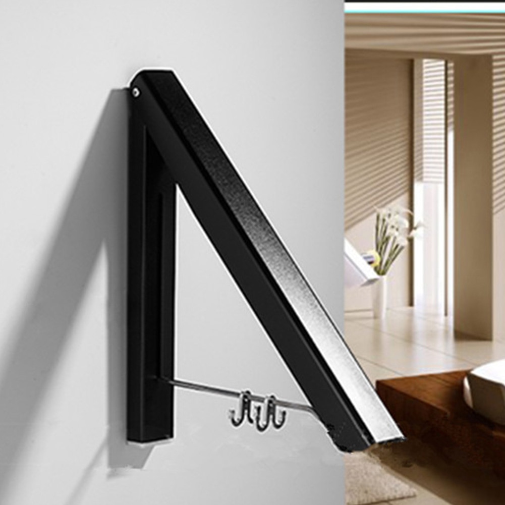Bathroom Wall Mounted Home Clothes Hanger Folding Retractable Drying Rack Adjustable Laundry Multifunction Indoor Punch Free
