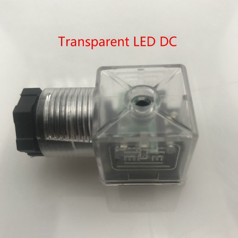 5 stk/parti hydraulisk magnetventilplugg elektromagnet koblingsboks linje-kontaktplugg til ventil magnetspoler kontakt: Blå