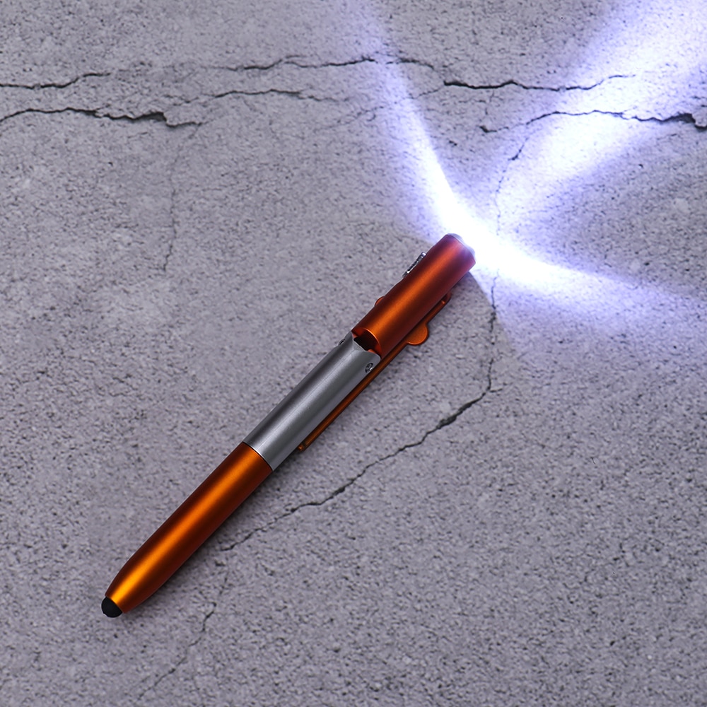 4- i -1 fällbar kulspetsskärm stylus touch penna universal mini kapacitiv penna med led för surfplatta mobiltelefon