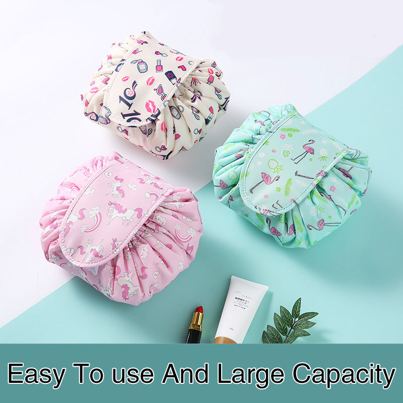 LFZKLZ Women magic Pouch Cosmetic Bag Makeup Bag Organizer Make Cosmetic Bag Case Storage Pouch Toiletry Beauty Kit Box