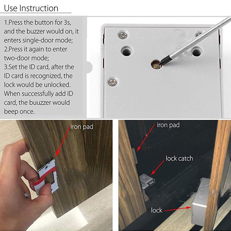 Intelligente Elektrische Inductie Deurslot Batterij Operated RFID Kabinet Lock Meubels Lock Ladeblokkering Met RFID Sleutel