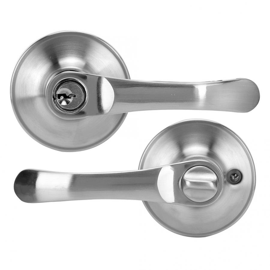 Zinc Alloy Entrance Bedroom 3 Lever Door Handle Lock for Right & Left Side Bedroom Door Lock