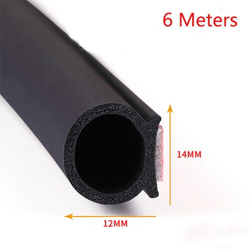 2-8M Rubber Deur Afdichting Strip Grote D Soort Auto Deur Afdichting Strip Universele Noise Isolatie Epdm Auto rubber Waterdichte Afdichtingen Voor Auto: 6 meters