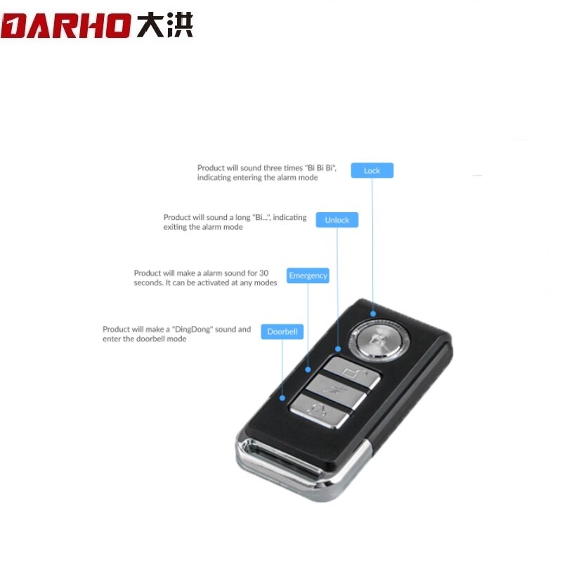 Darho Draadloze Winkel Beveiliging Alarm Bell Kit Window Deur Magnetische Sensor Detector Home Veiligheid Systeem Alert Met Remote Controler