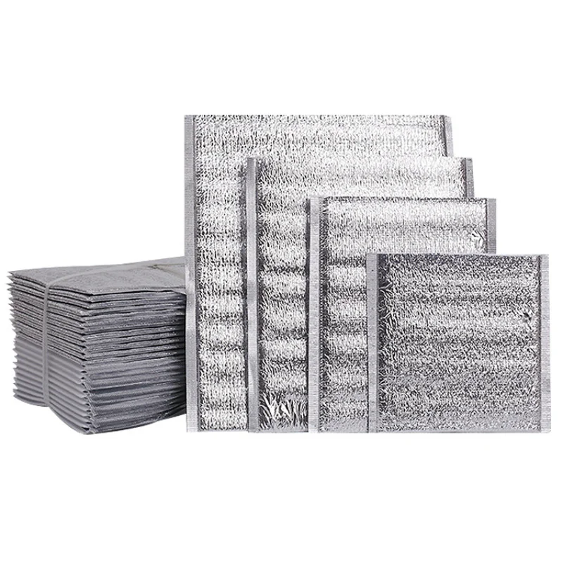 10 kpl alumiinifoliolla eristetty ruokasäilytys jääpussi piknikpussit lämpöjäähdytin uudelleen käytettävä lounas välipala bento piknik & kylmäpussi