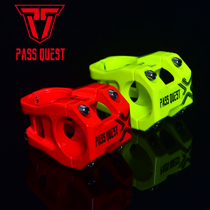 Pass quest haste de bicicleta mountain bike, haste de liga de alumínio 0 graus l: 40mm, acessórios de hastes de bicicleta mtb ultraleve, peça de ciclismo