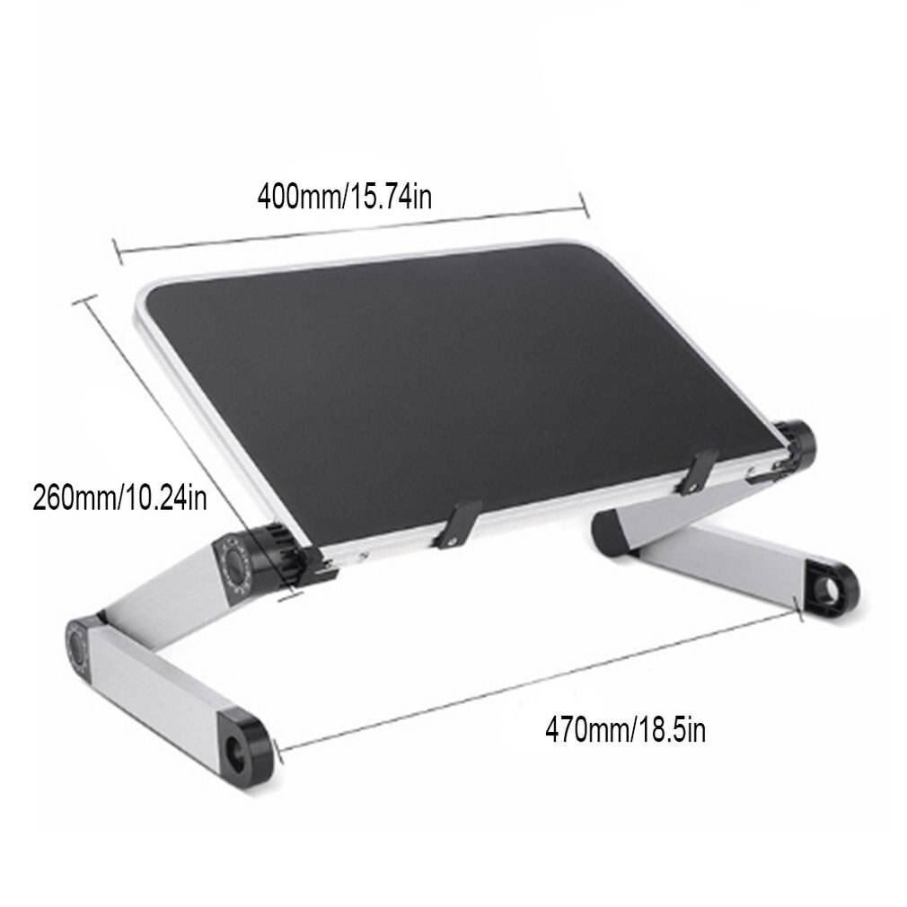 Aluminum Alloy Laptop Portable Foldable Adjustable Laptop Desk Computer Table Stand Tray Notebook Lap PC Folding Desk Table