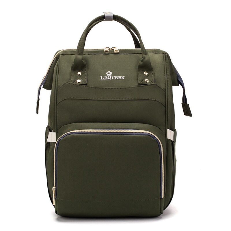 LEQUEEN Diaper Baby Bags Backpack For Moms Baby Bag Maternity Hospital Bag Care Nappy Bag Travel Stroller Send Free Hooks bolsos: Army green