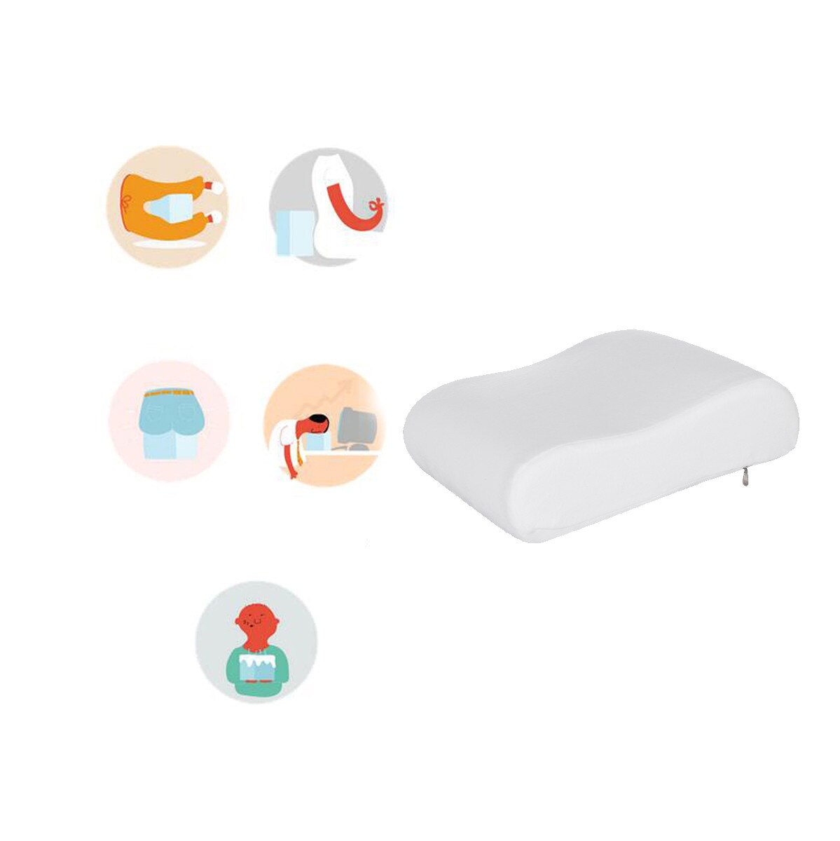 Memory Foam Bed Orthopedisch Kussen Voor Nekpijn Slapen Voor Uw Hoofd Cube Beschermen Vertebrale Cube Soft Nekkussen Pad kussen