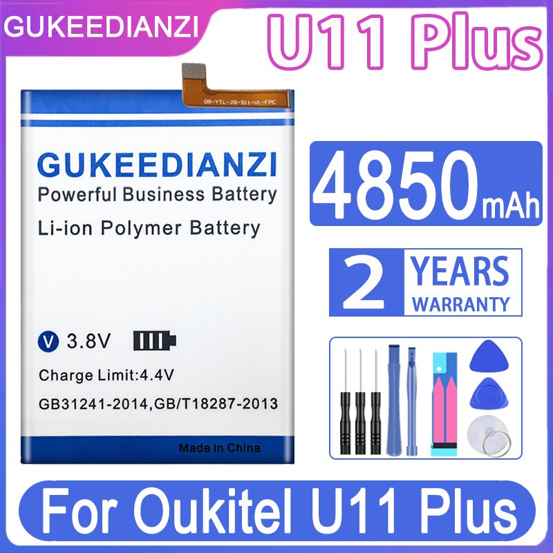 Battery for Oukitel U10 U11 U15 U16 U18 U20 U22 U23 U7 U2 MAX plus Pro U11Plus U15Plus U16Max U20Plus U7MAX U7plus U7Pro + tools: U11 Plus