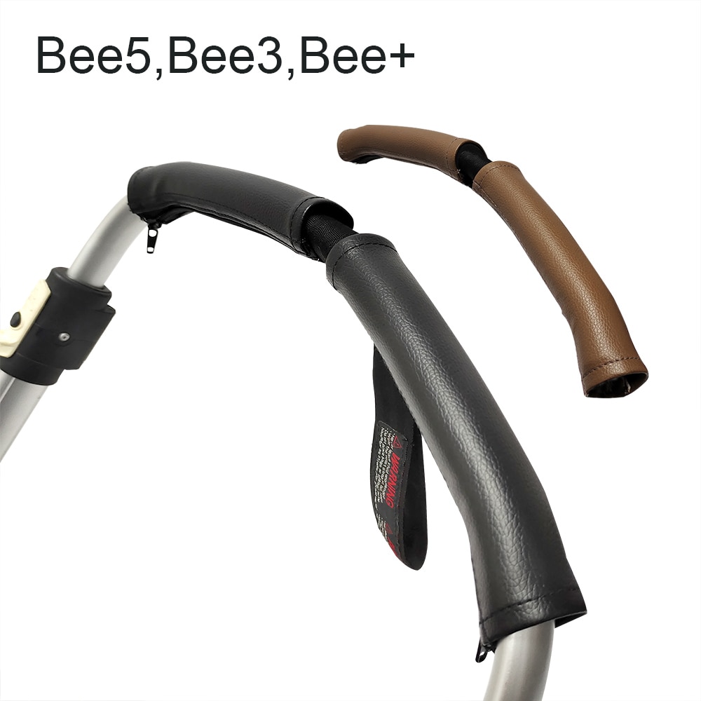 Klapvognstilbehør håndtagscover til bugaboo bee 3 bee 5 bee+ armlæn pu læder beskyttelsescover med lynlås